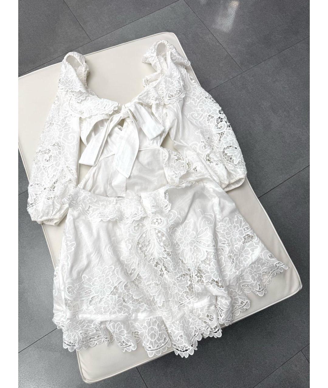 ZIMMERMANN Белое хлопковое повседневное платье, фото 2
