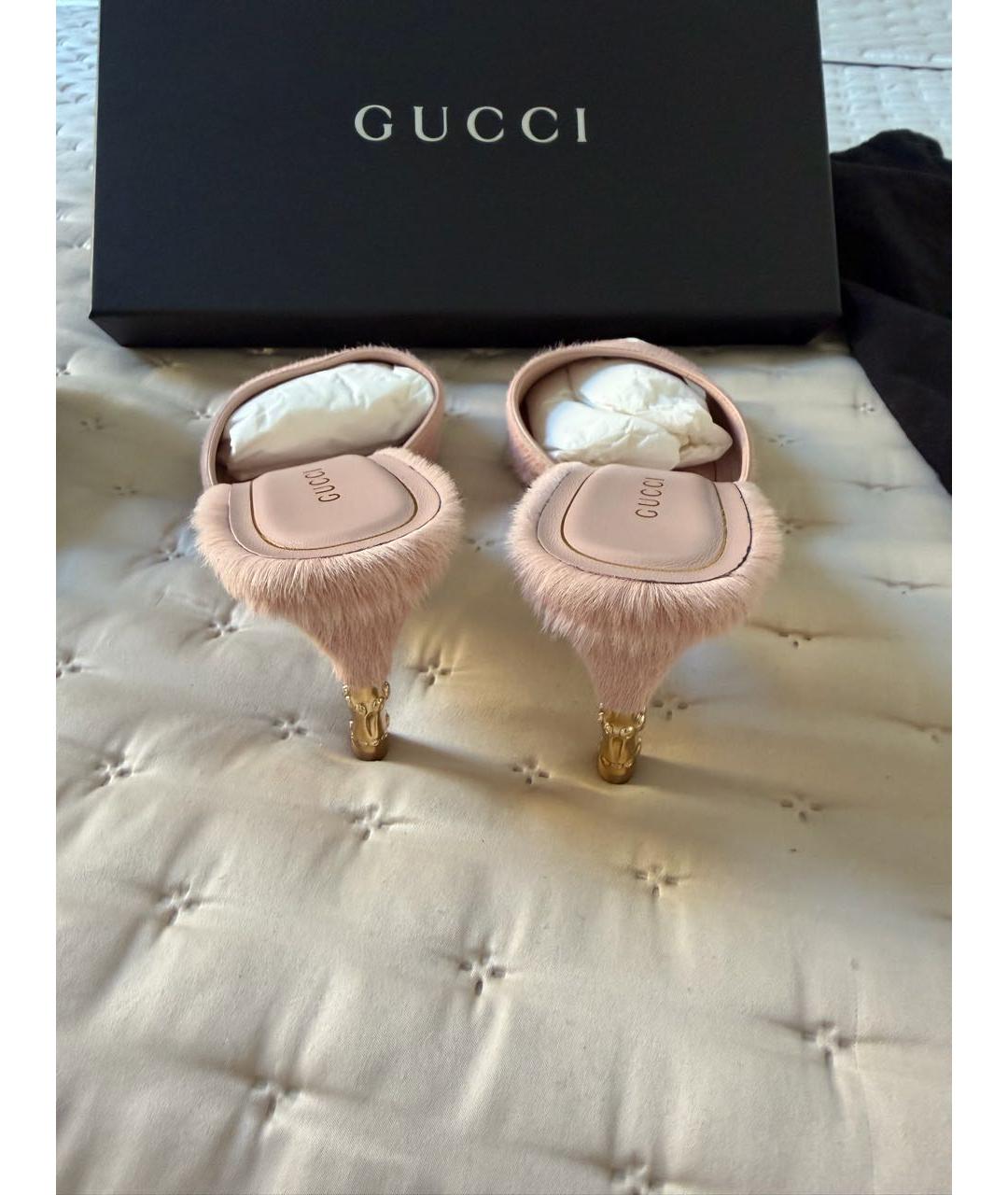 GUCCI Кожаные босоножки, фото 7
