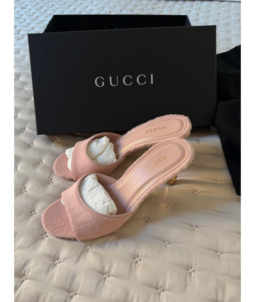 GUCCI Кожаные босоножки, фото 5