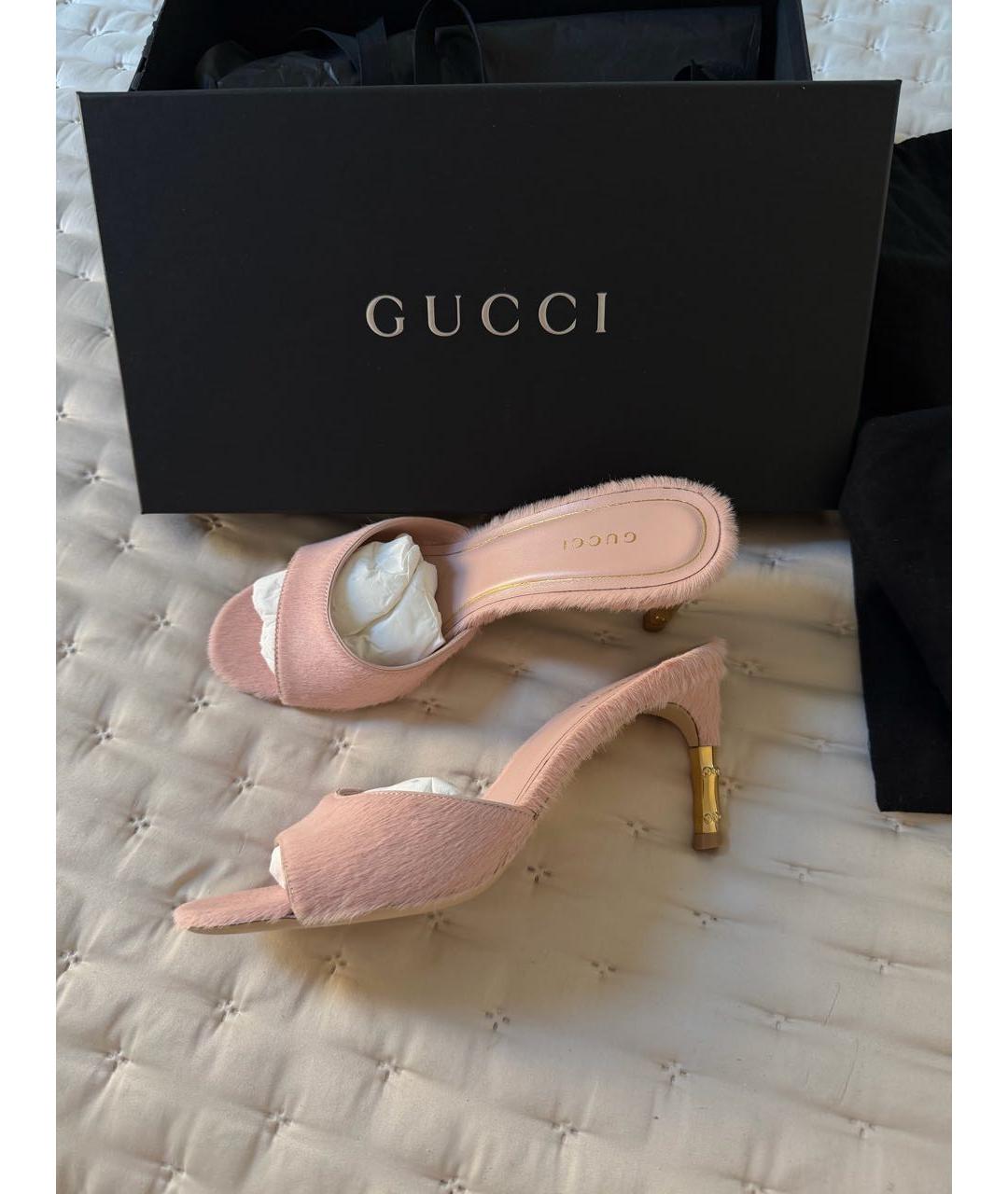 GUCCI Кожаные босоножки, фото 8