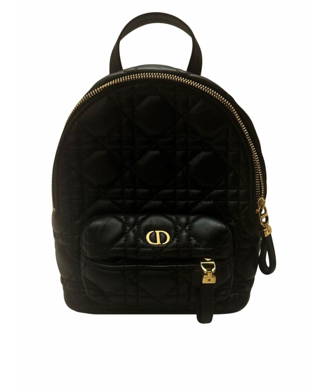 CHRISTIAN DIOR Черный кожаный рюкзак, фото 1