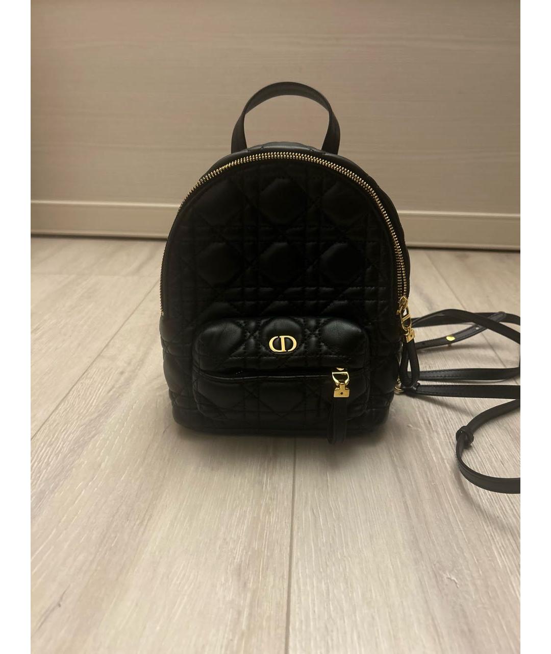 CHRISTIAN DIOR Черный кожаный рюкзак, фото 5