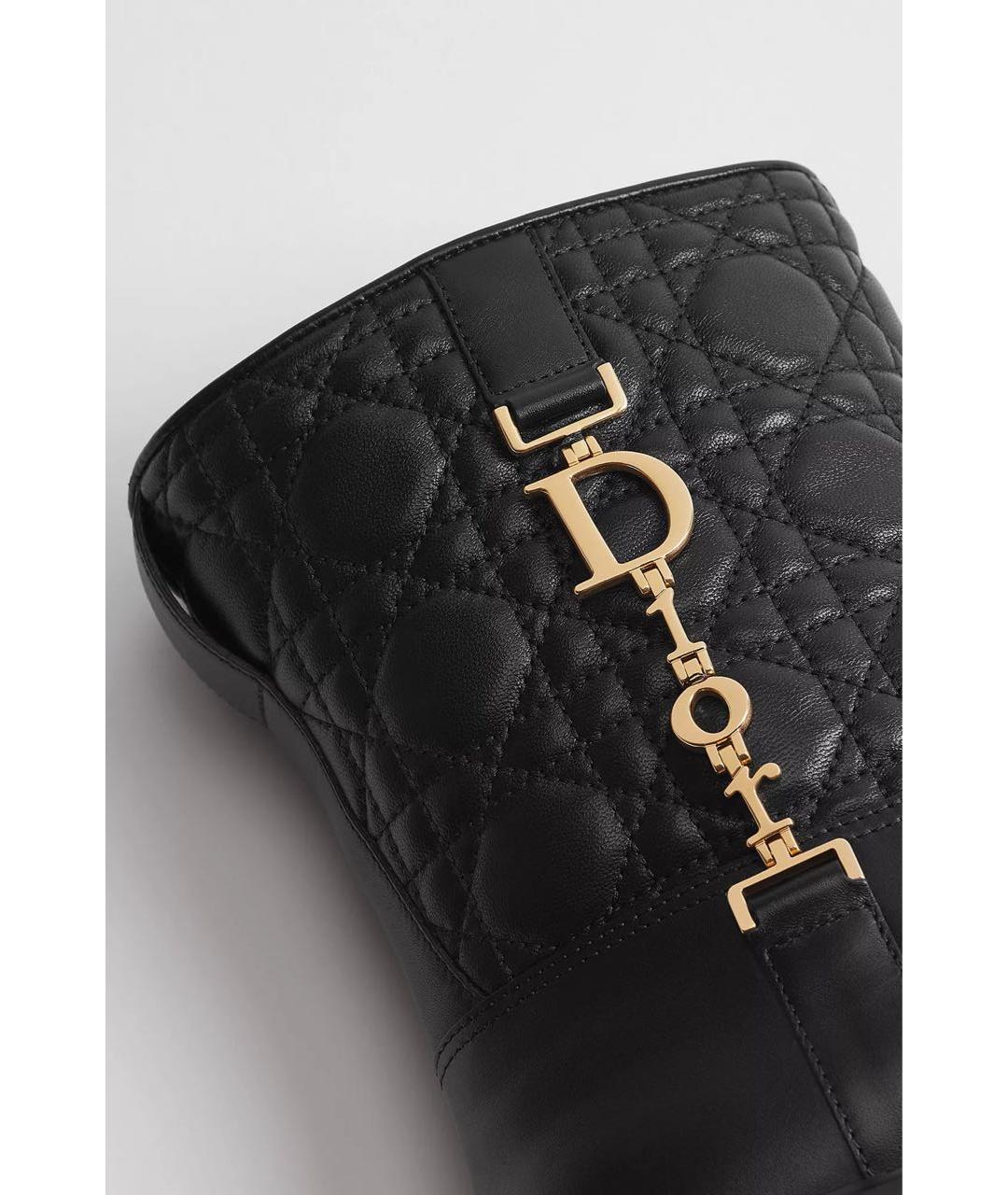 CHRISTIAN DIOR Черные кожаные полусапоги, фото 4