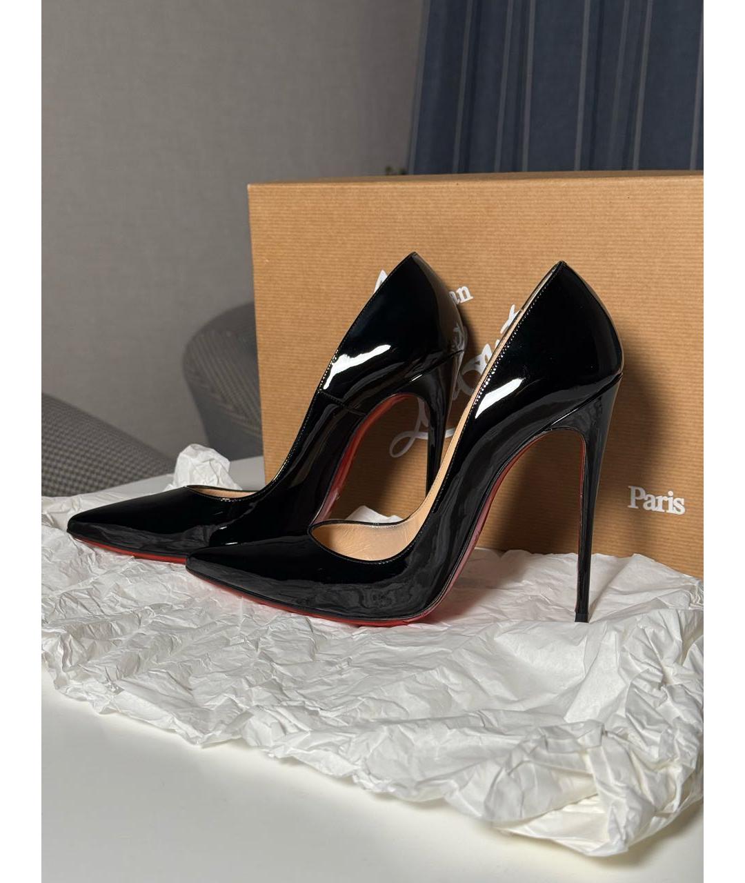 CHRISTIAN LOUBOUTIN Черные туфли из лакированной кожи, фото 8