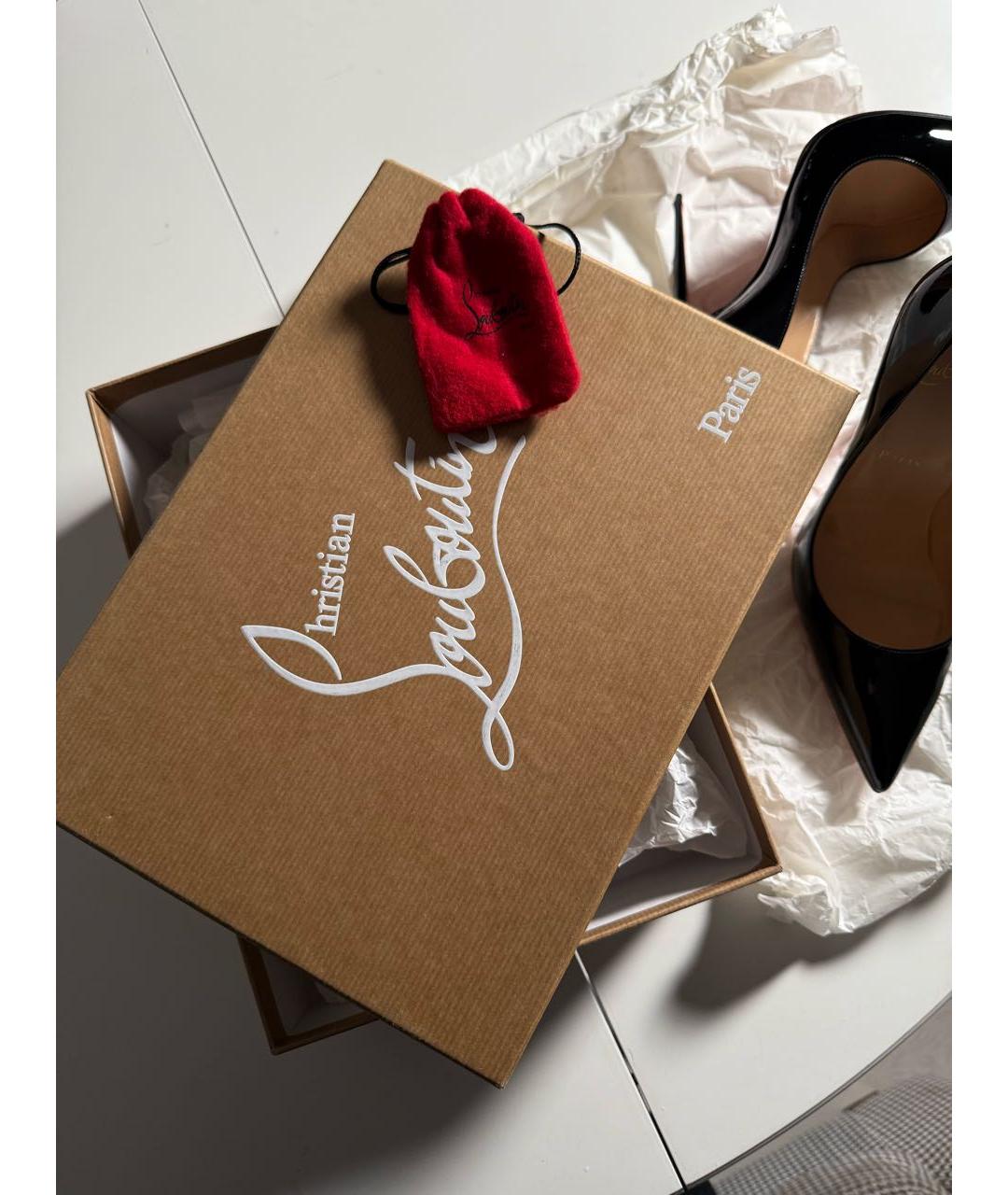 CHRISTIAN LOUBOUTIN Черные туфли из лакированной кожи, фото 7