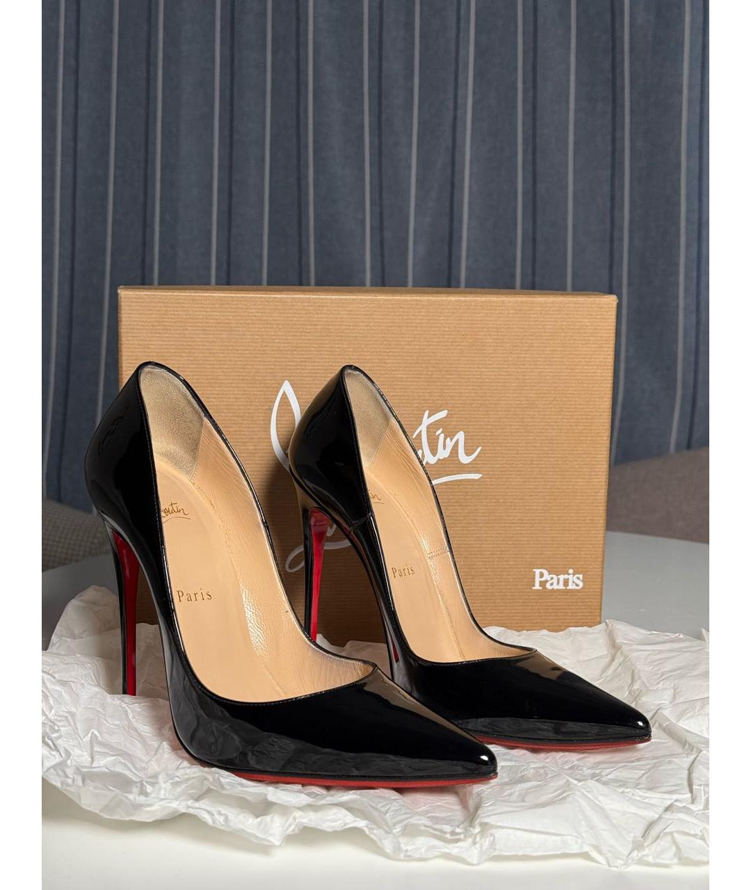 CHRISTIAN LOUBOUTIN Черные туфли из лакированной кожи, фото 3