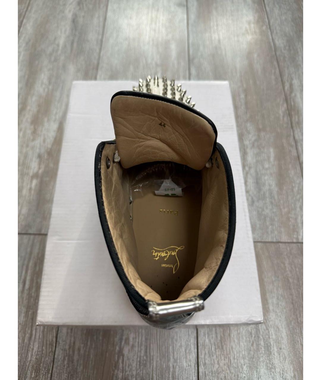 CHRISTIAN LOUBOUTIN Серые синтетические высокие кроссовки / кеды, фото 3