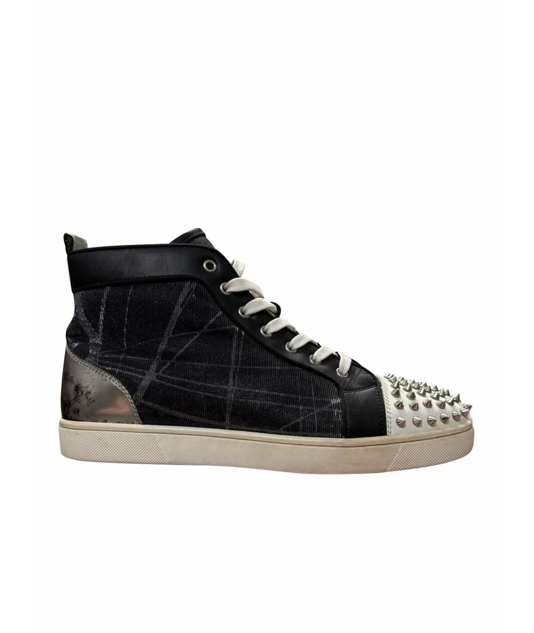 CHRISTIAN LOUBOUTIN Серые синтетические высокие кроссовки / кеды, фото 1