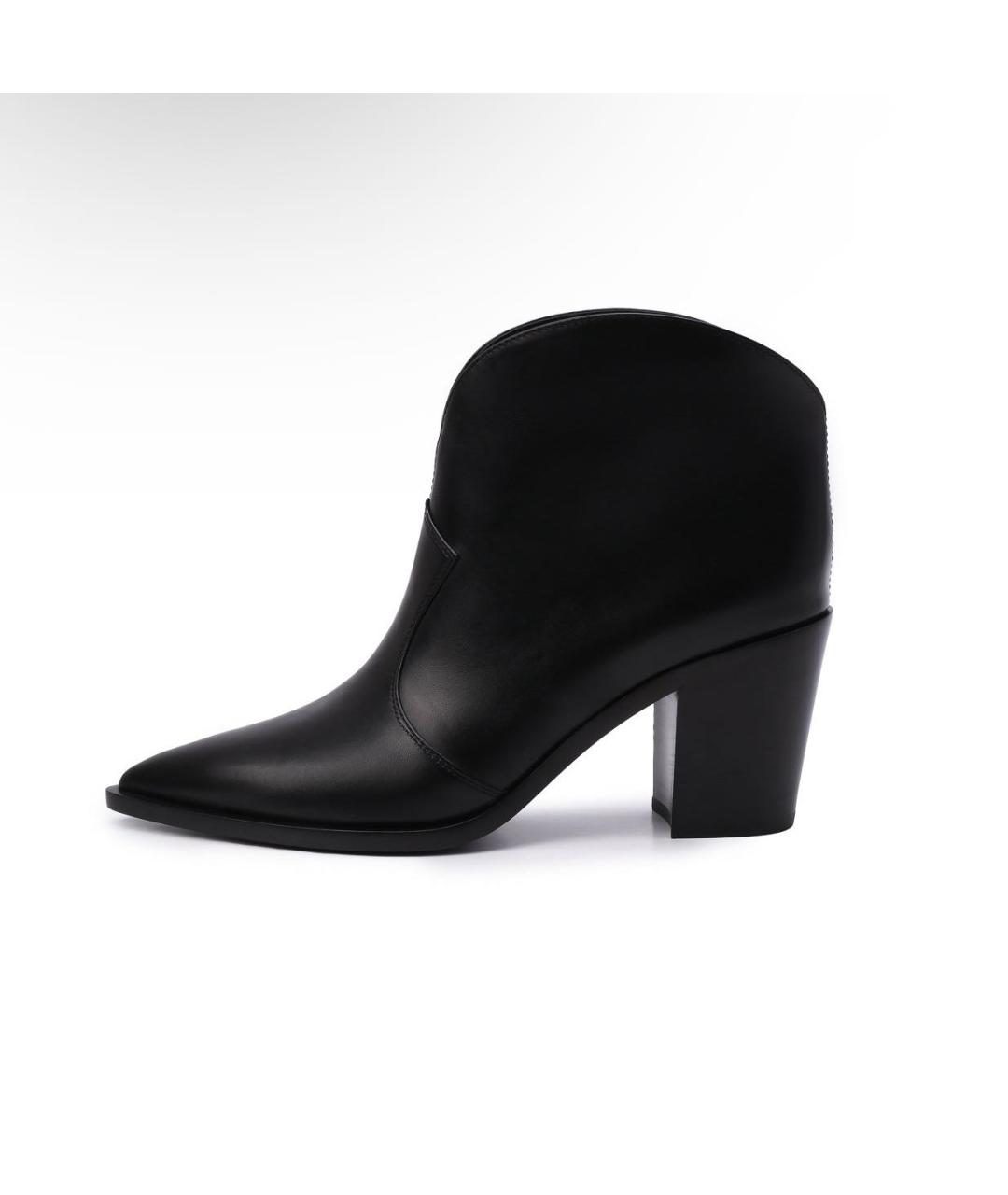GIANVITO ROSSI Черные кожаные ботильоны, фото 5