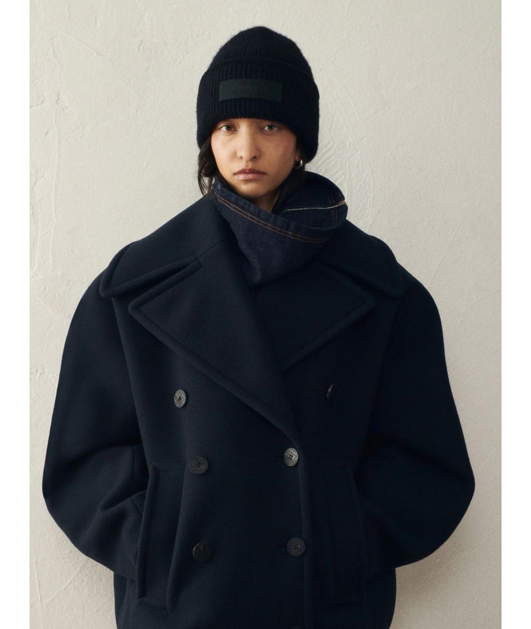 JACQUEMUS Черная шерстяная шапка, фото 7