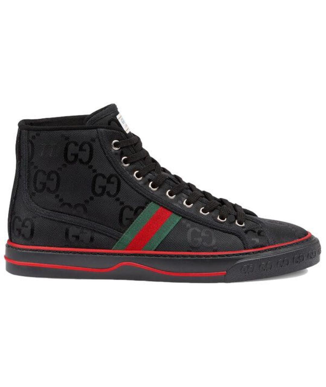 GUCCI Черные текстильные кеды, фото 5