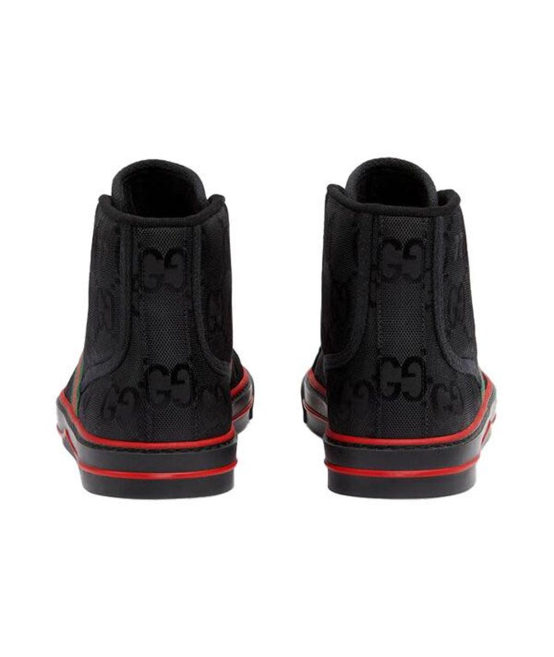 GUCCI Черные текстильные кеды, фото 3