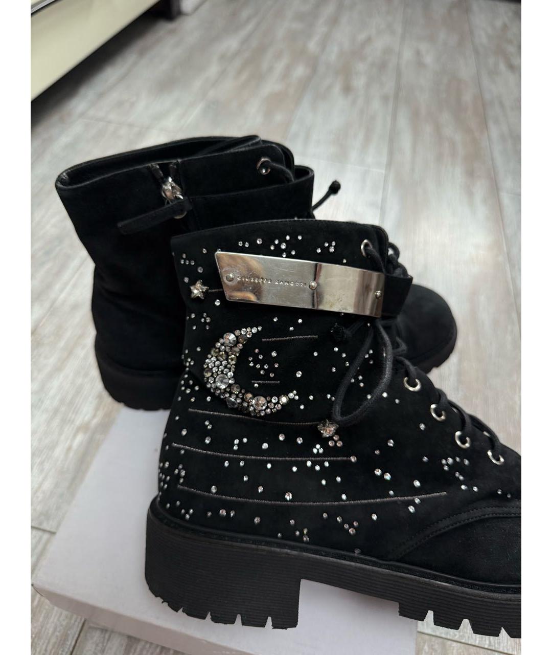GIUSEPPE ZANOTTI DESIGN Черные замшевые высокие ботинки, фото 3