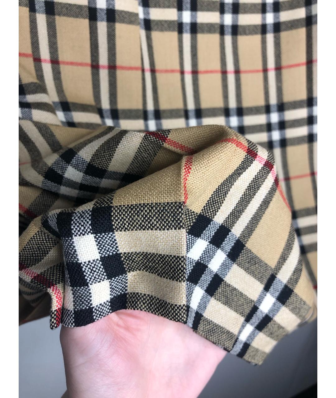 BURBERRY Мульти шерстяная юбка миди, фото 5