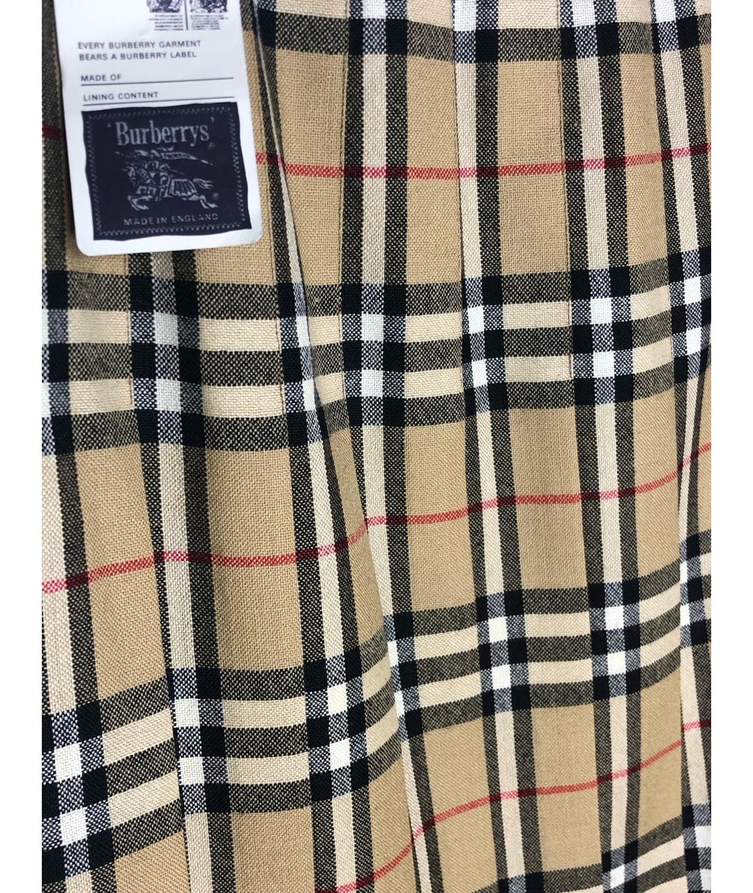 BURBERRY Мульти шерстяная юбка миди, фото 6
