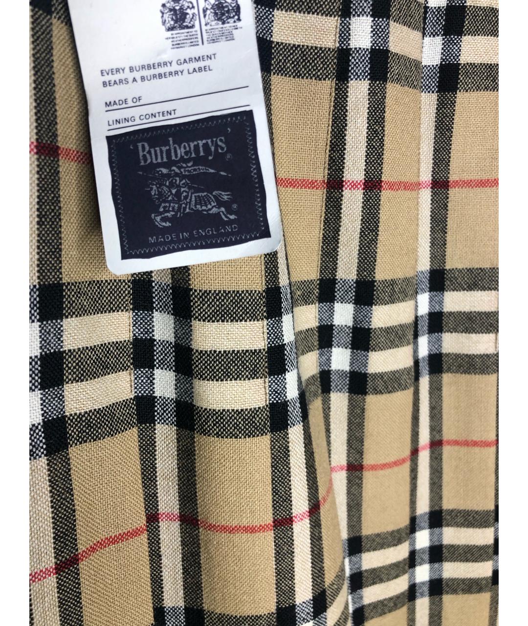 BURBERRY Мульти шерстяная юбка миди, фото 4