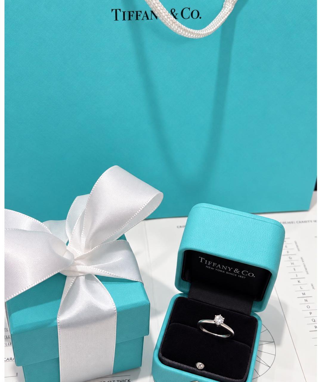 TIFFANY&CO Белое платиновое кольцо, фото 2