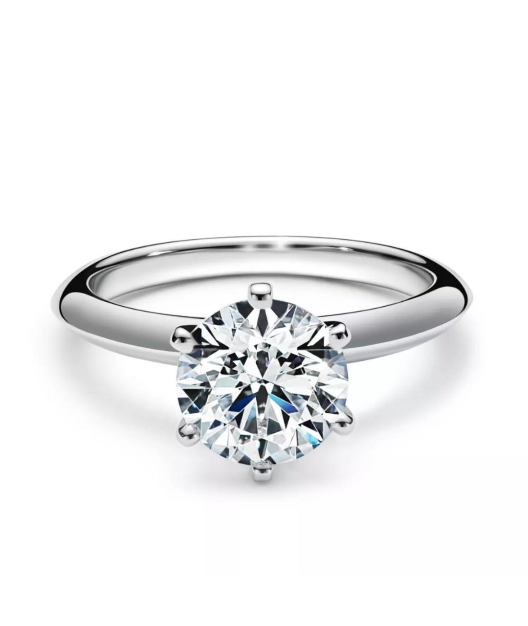 TIFFANY&CO Белое платиновое кольцо, фото 5