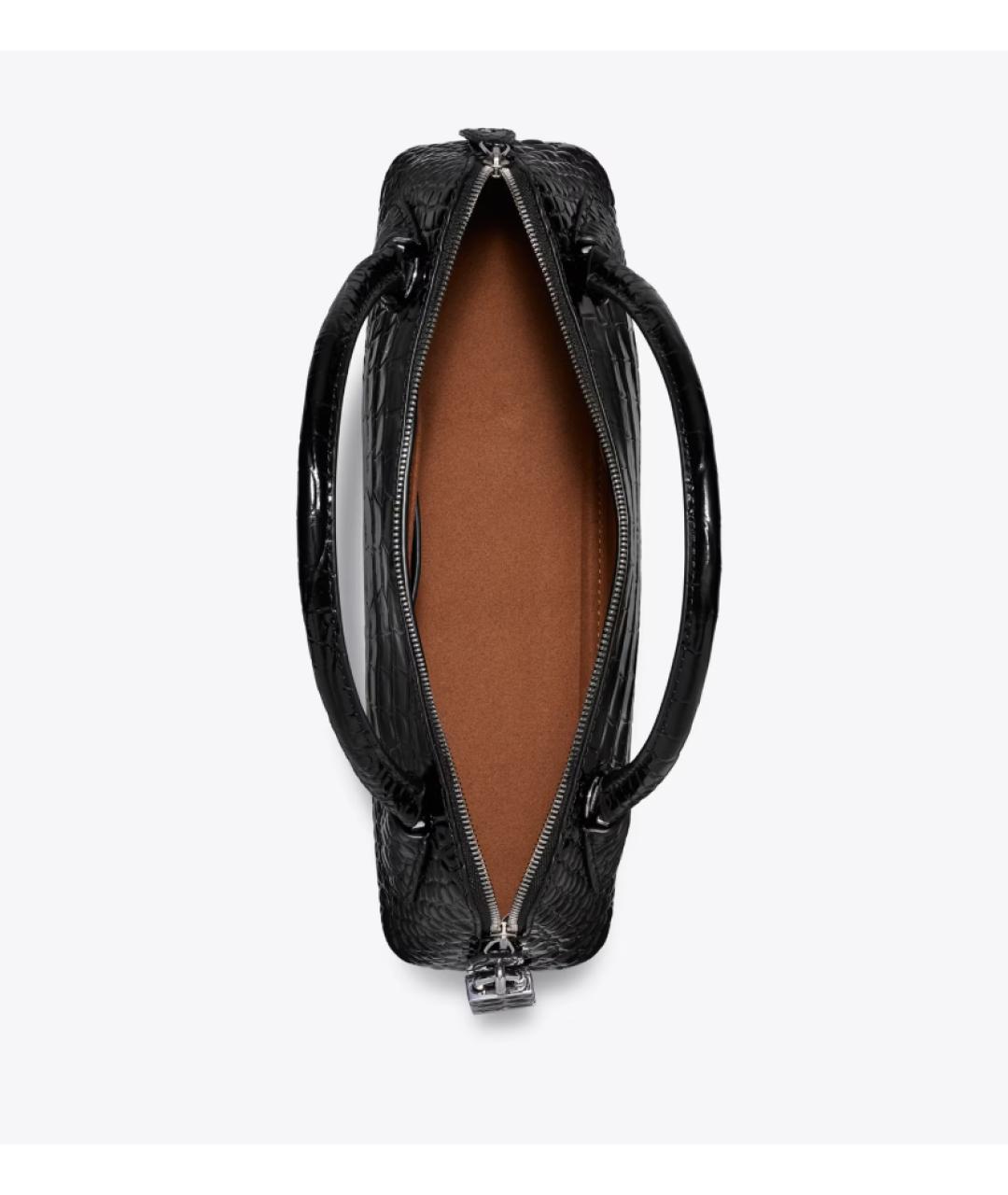 TORY BURCH Черная кожаная сумка тоут, фото 3