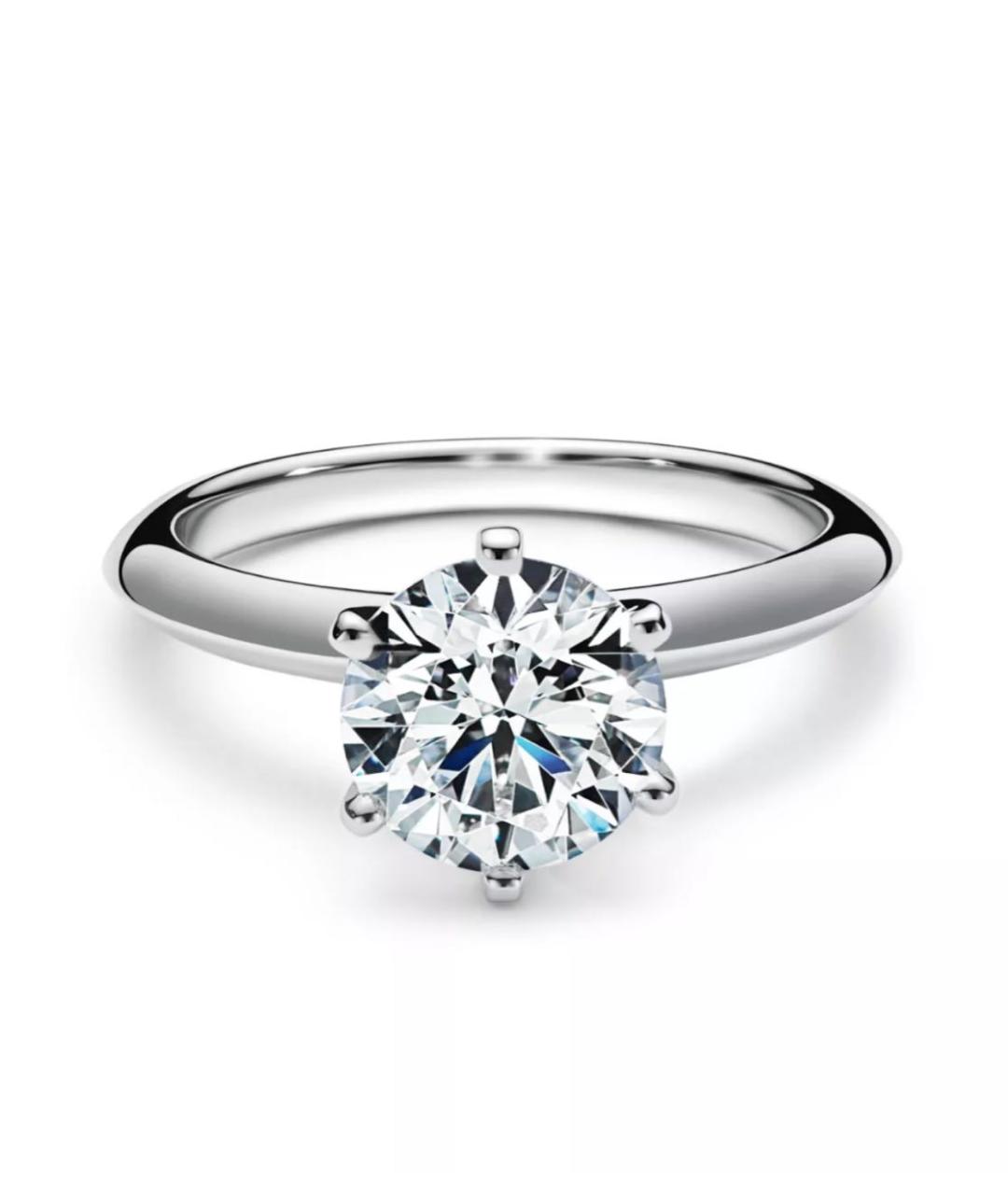 TIFFANY&CO Белое платиновое кольцо, фото 5