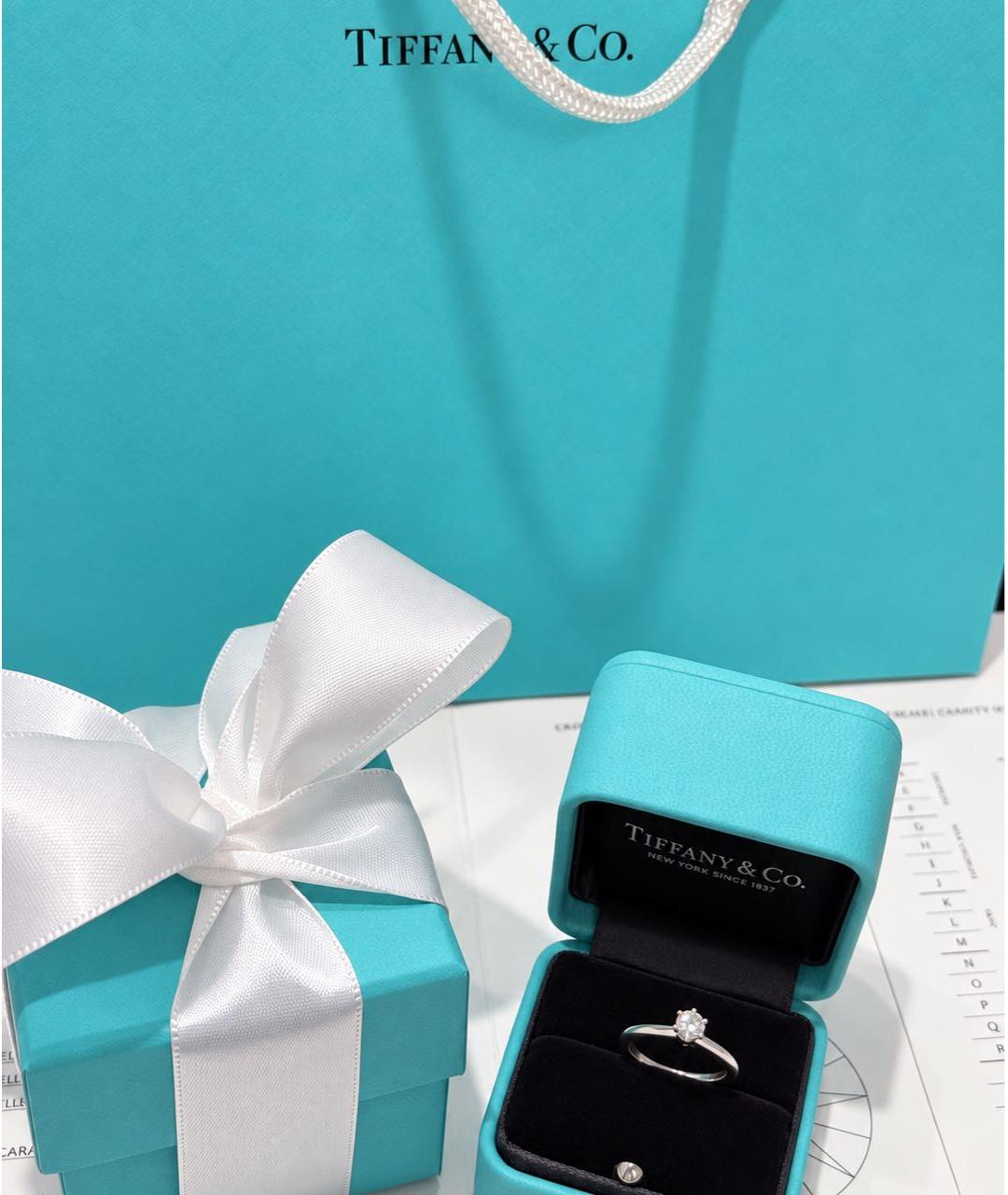 TIFFANY&CO Белое платиновое кольцо, фото 2
