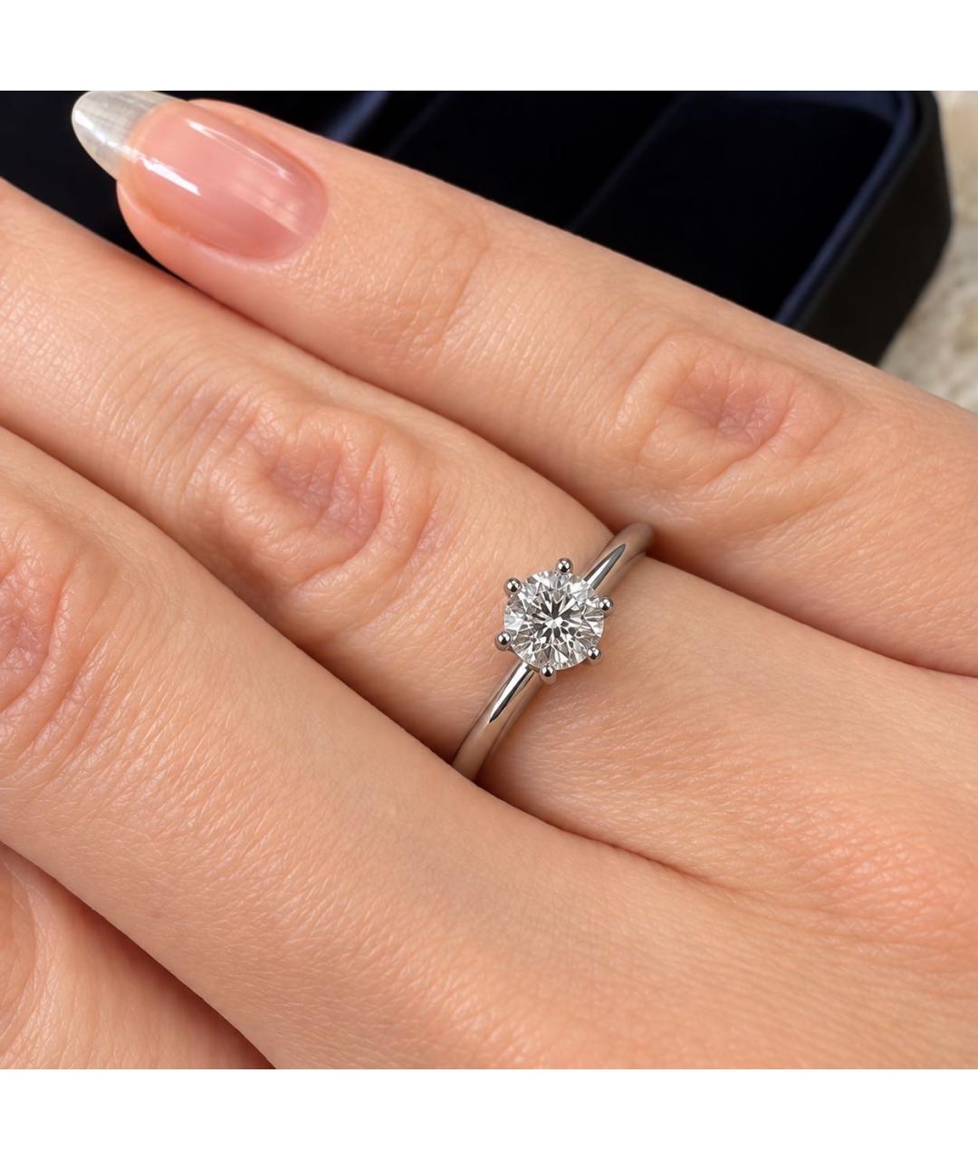 TIFFANY&CO Белое платиновое кольцо, фото 3