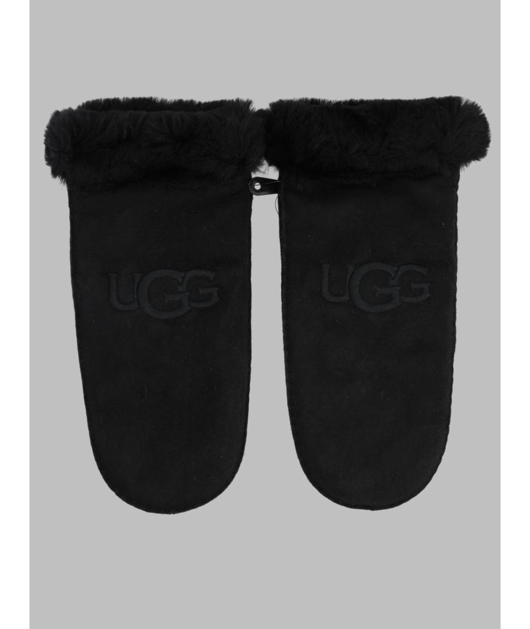 UGG Черные варежки, фото 3