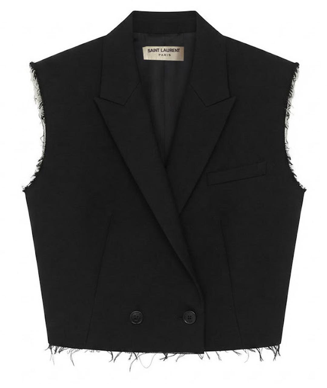 SAINT LAURENT Черный жилет, фото 1