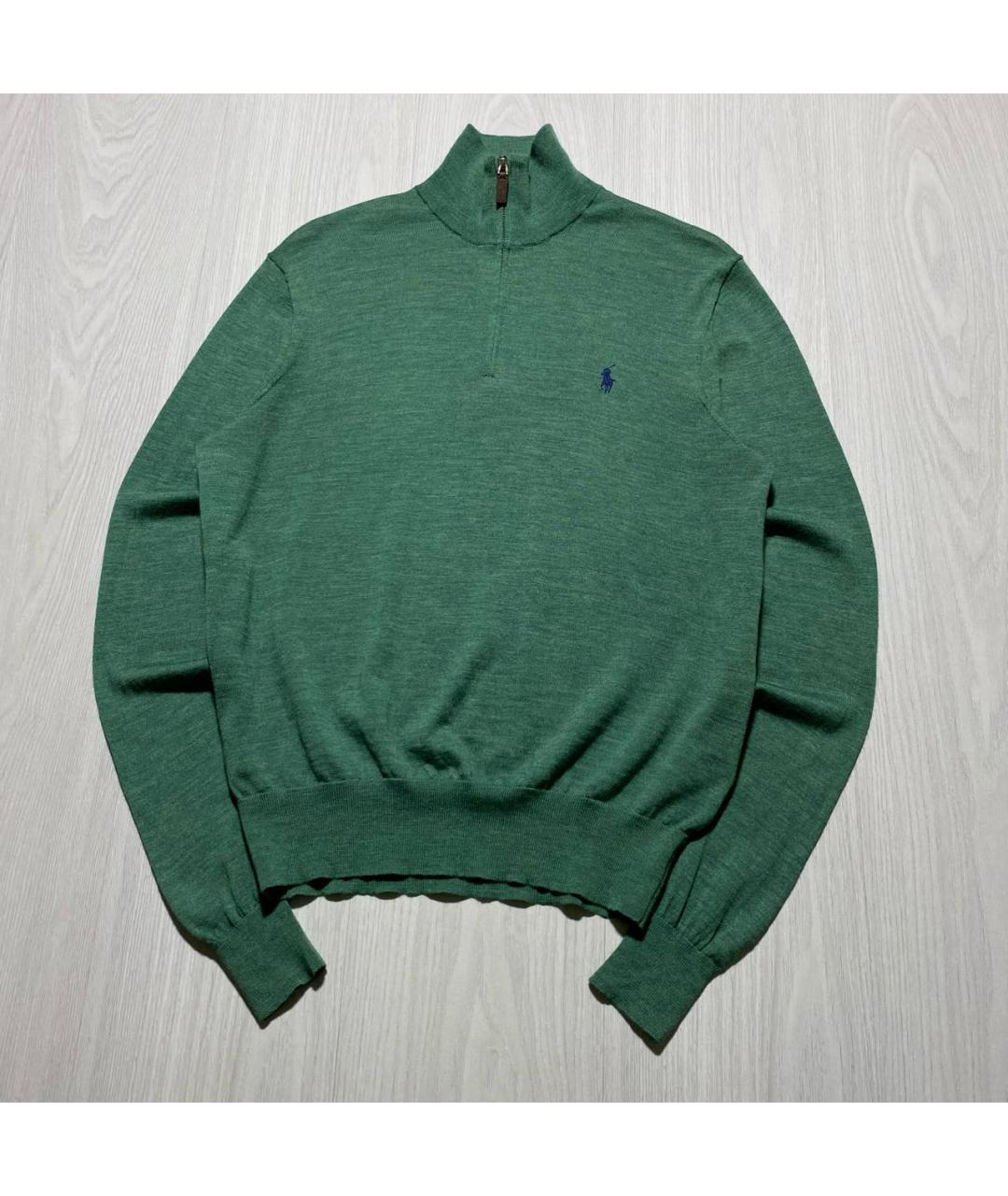 POLO RALPH LAUREN Зеленый шерстяной джемпер / свитер, фото 2
