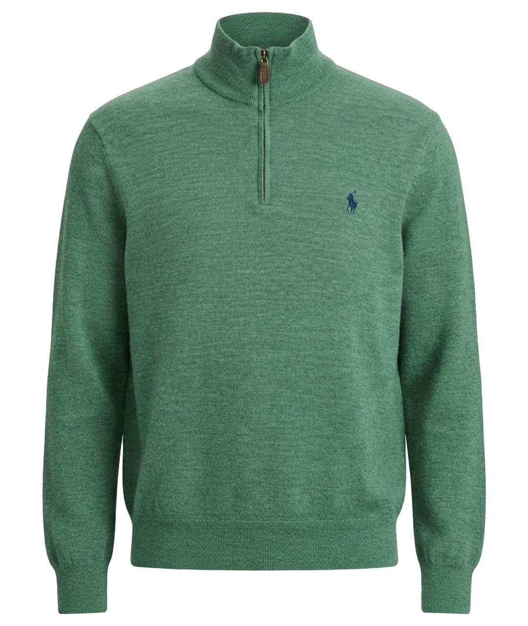 POLO RALPH LAUREN Зеленый шерстяной джемпер / свитер, фото 1