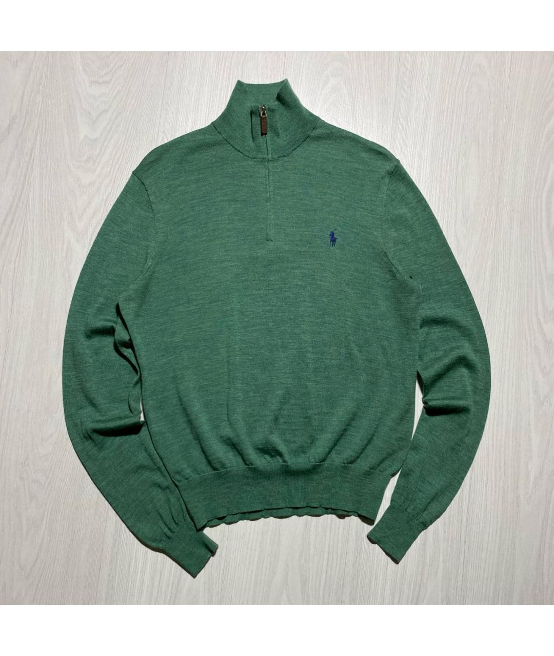 POLO RALPH LAUREN Зеленый шерстяной джемпер / свитер, фото 6