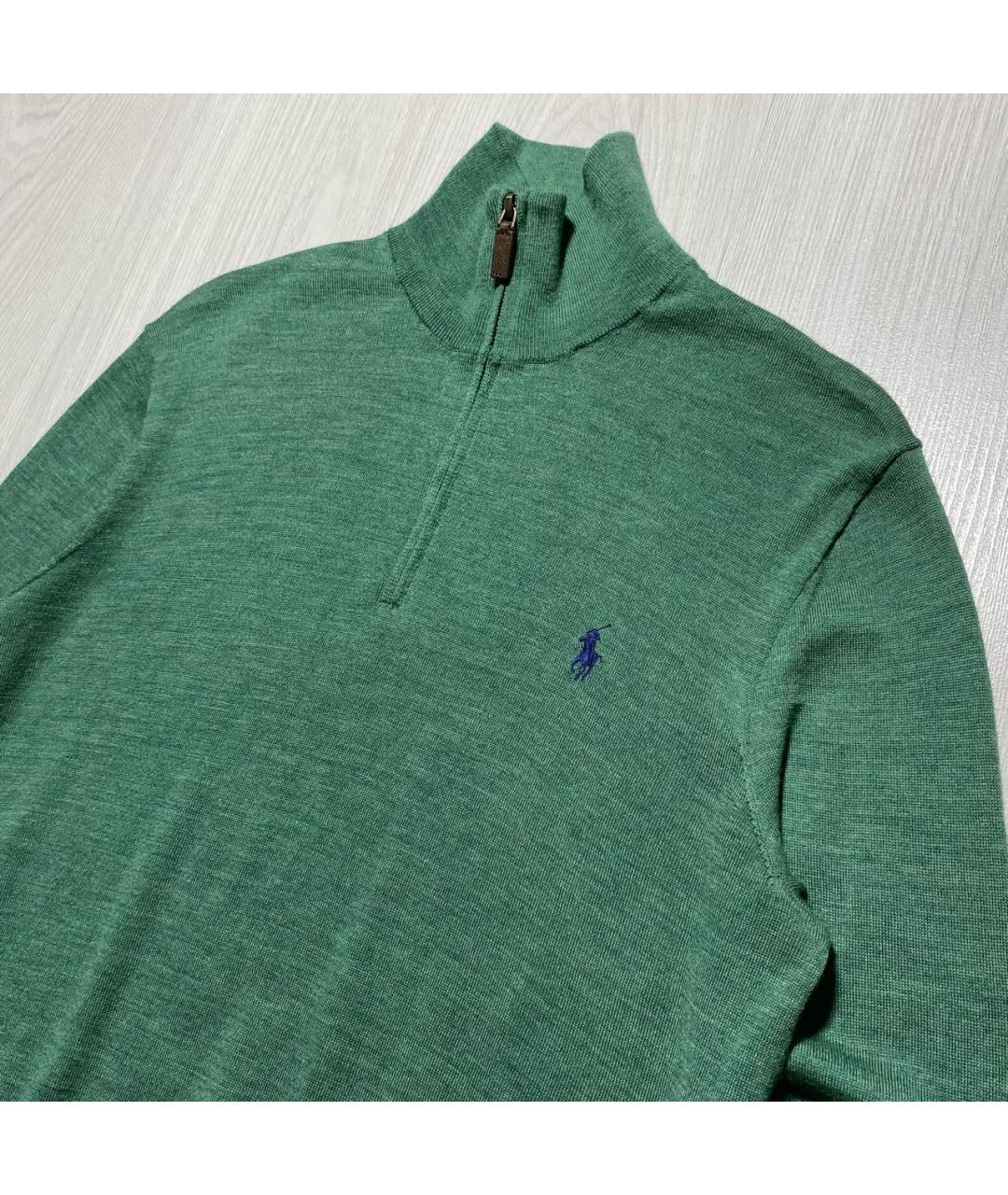 POLO RALPH LAUREN Зеленый шерстяной джемпер / свитер, фото 4
