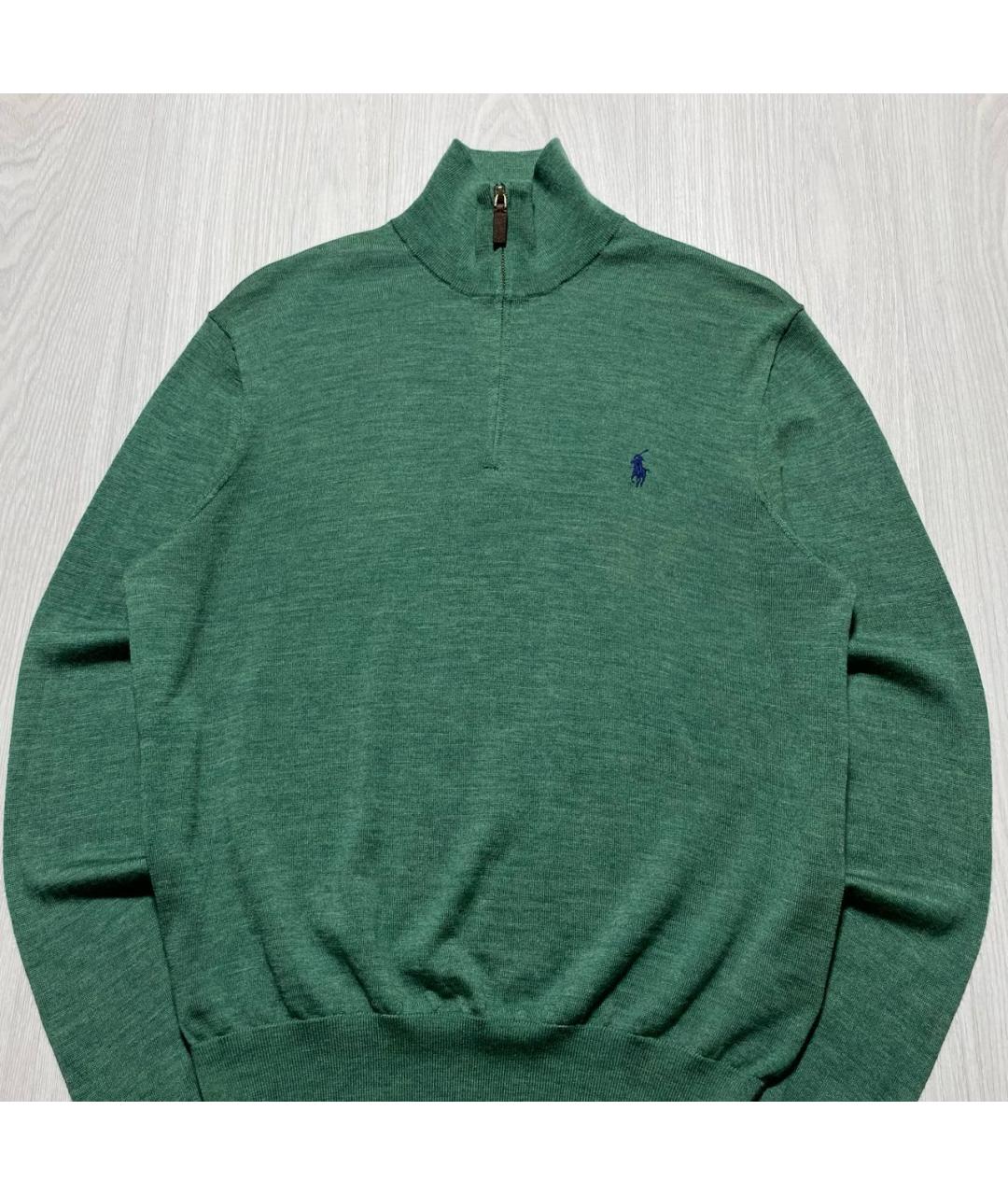 POLO RALPH LAUREN Зеленый шерстяной джемпер / свитер, фото 3