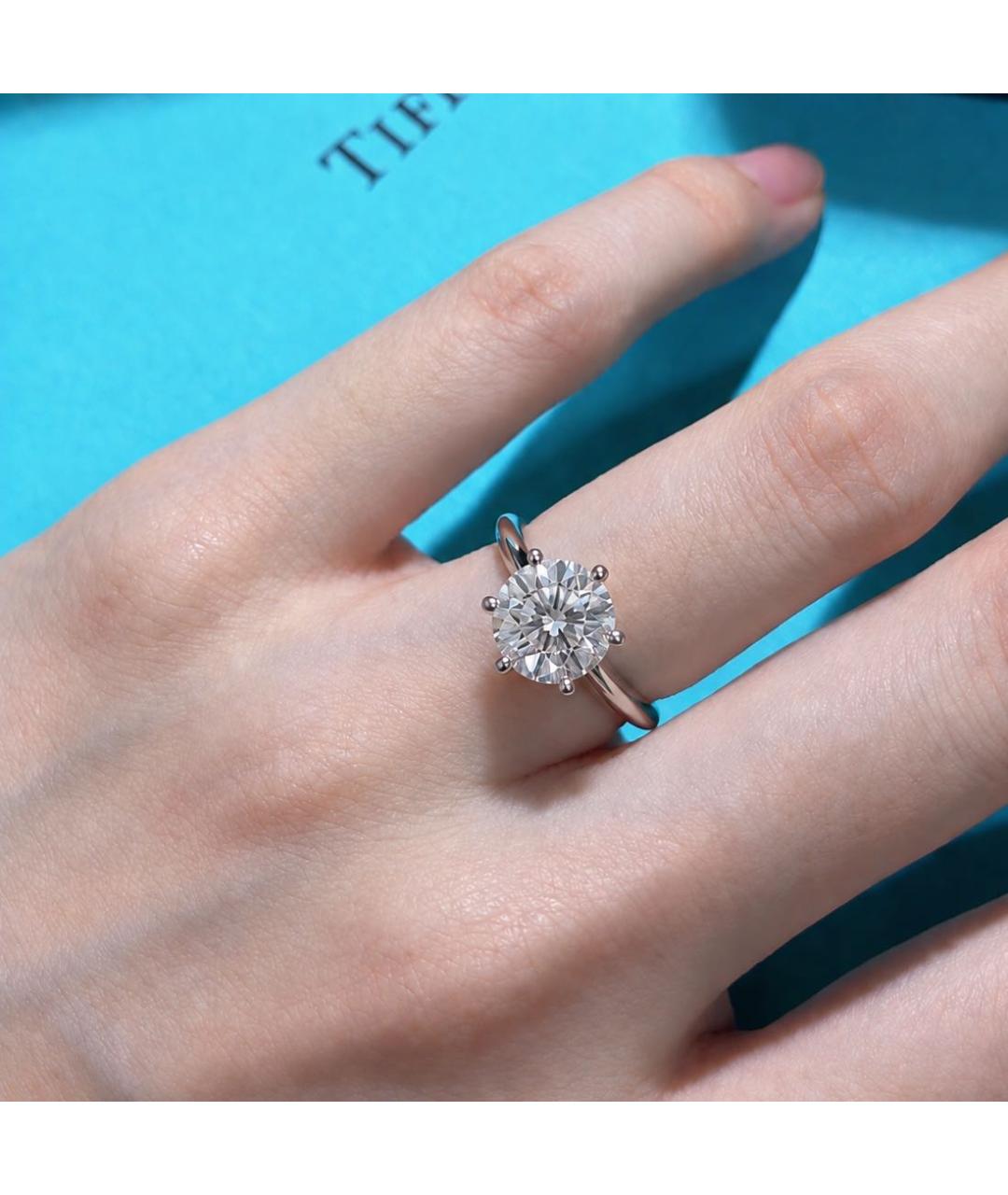 TIFFANY&CO Белое платиновое кольцо, фото 3