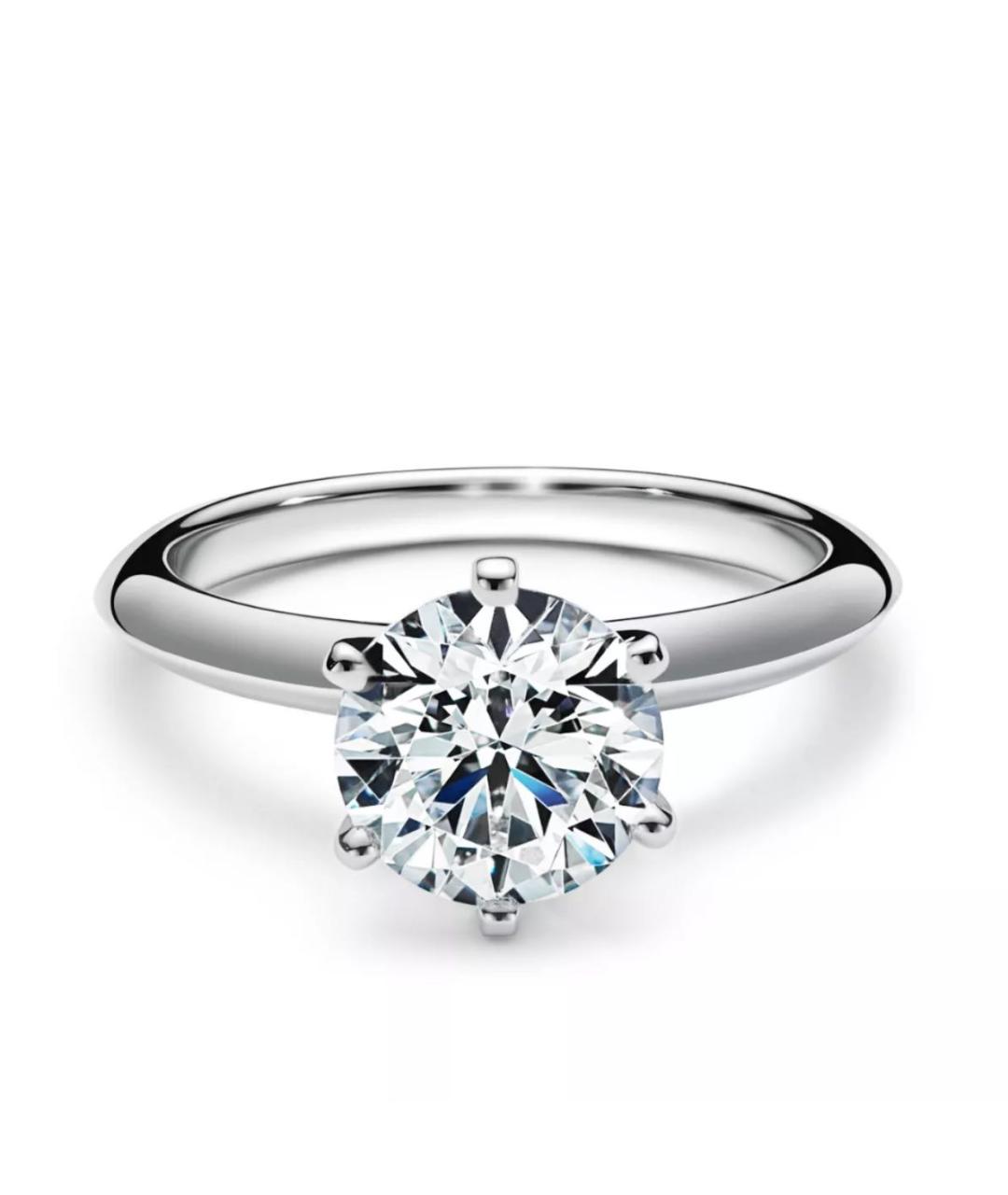TIFFANY&CO Белое платиновое кольцо, фото 5