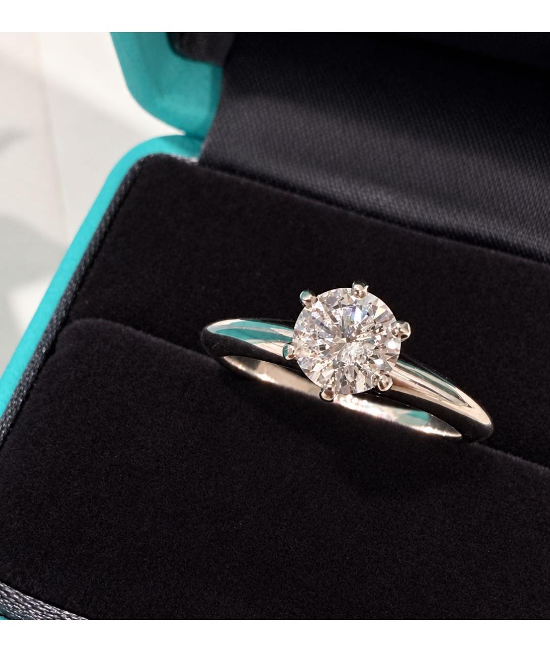 TIFFANY&CO Белое платиновое кольцо, фото 2