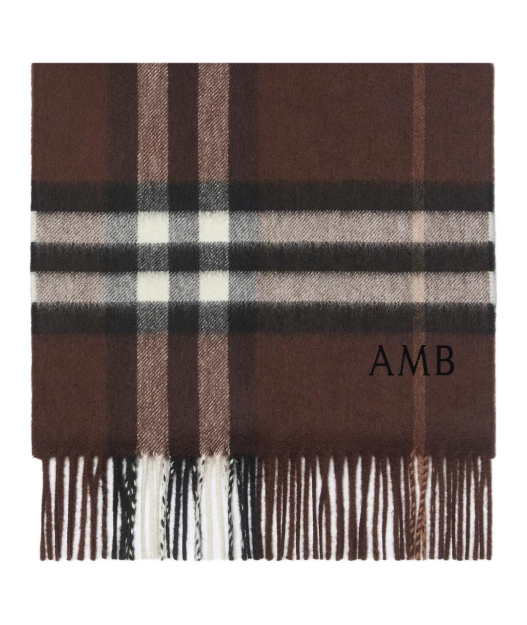 BURBERRY Коричневый кашемировый шарф, фото 3