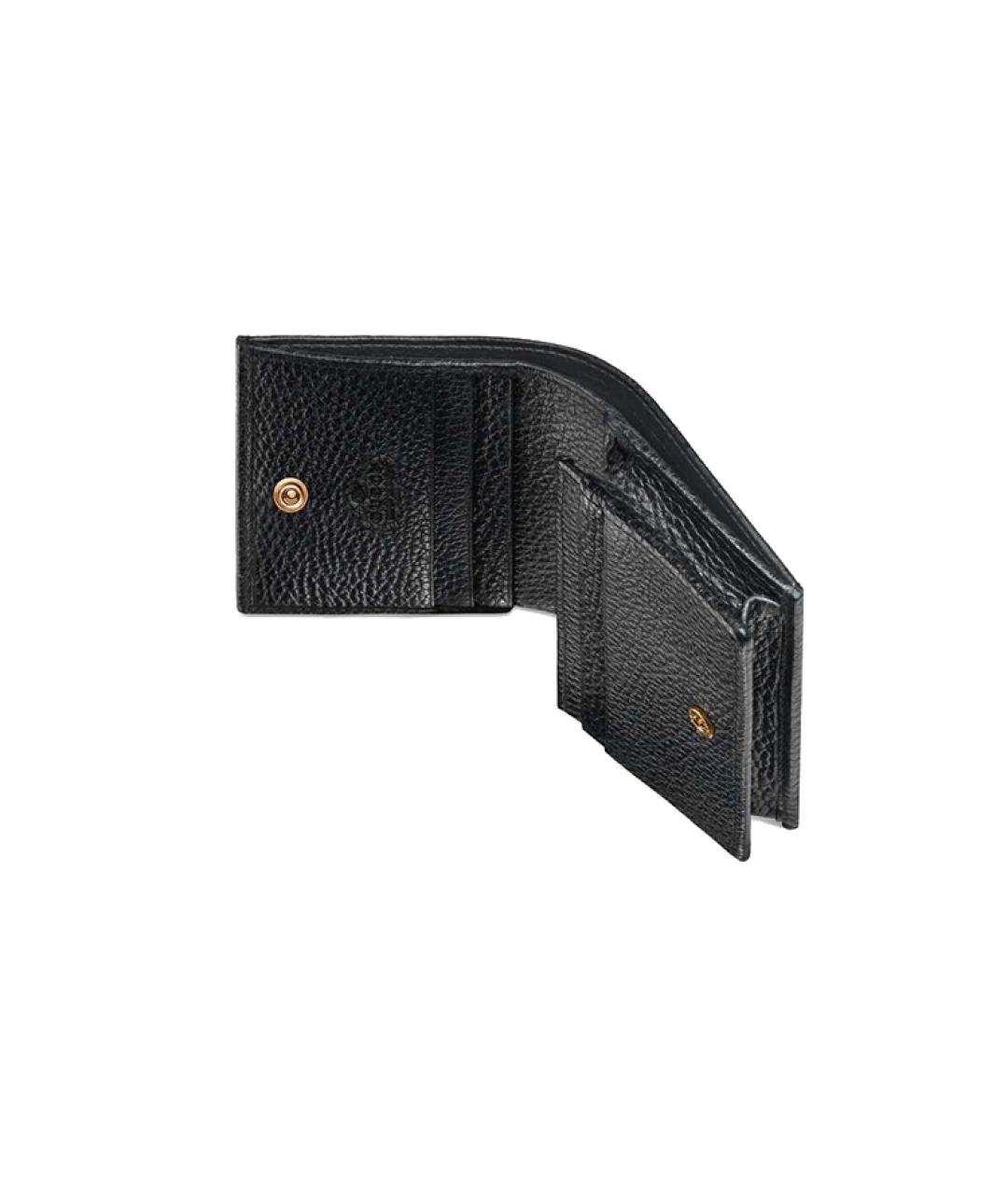 GUCCI Черный кожаный кошелек, фото 5