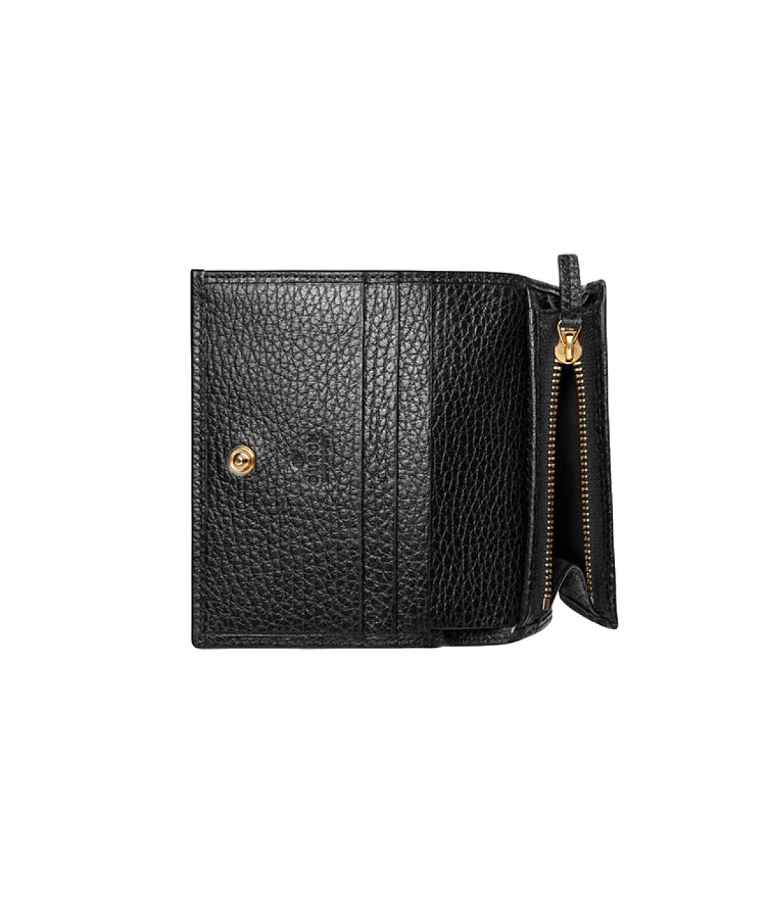 GUCCI Черный кожаный кошелек, фото 4