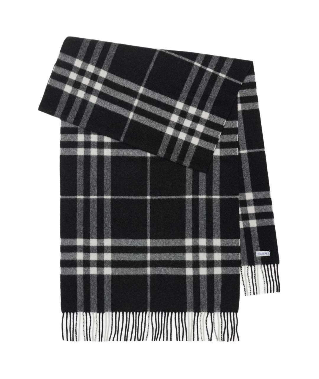 BURBERRY Темно-синий кашемировый шарф, фото 3