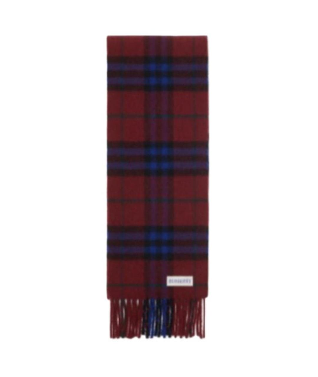 BURBERRY Красный кашемировый шарф, фото 2