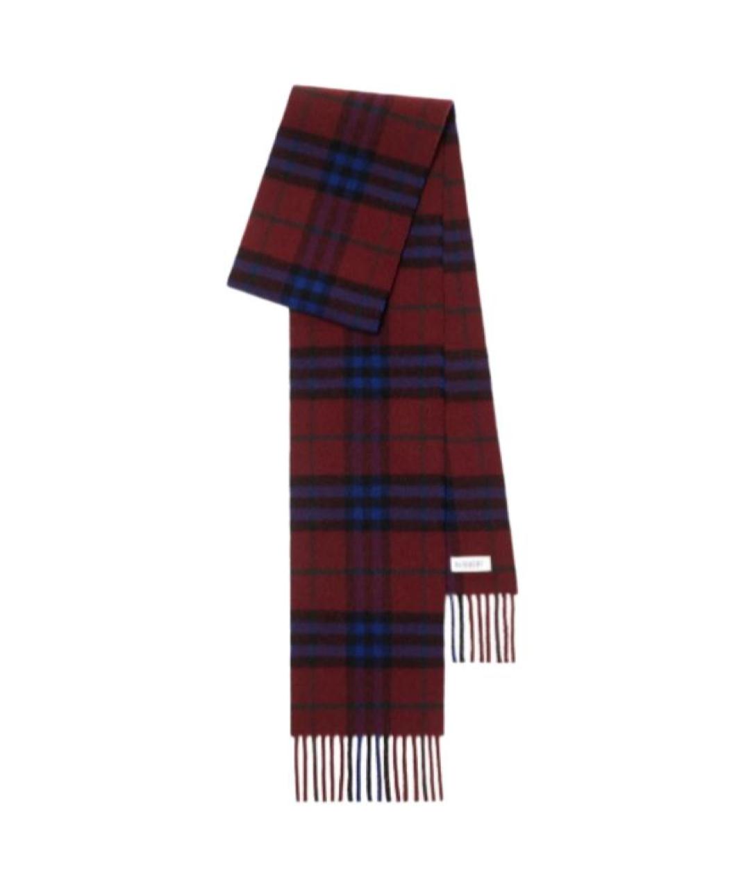 BURBERRY Красный кашемировый шарф, фото 1