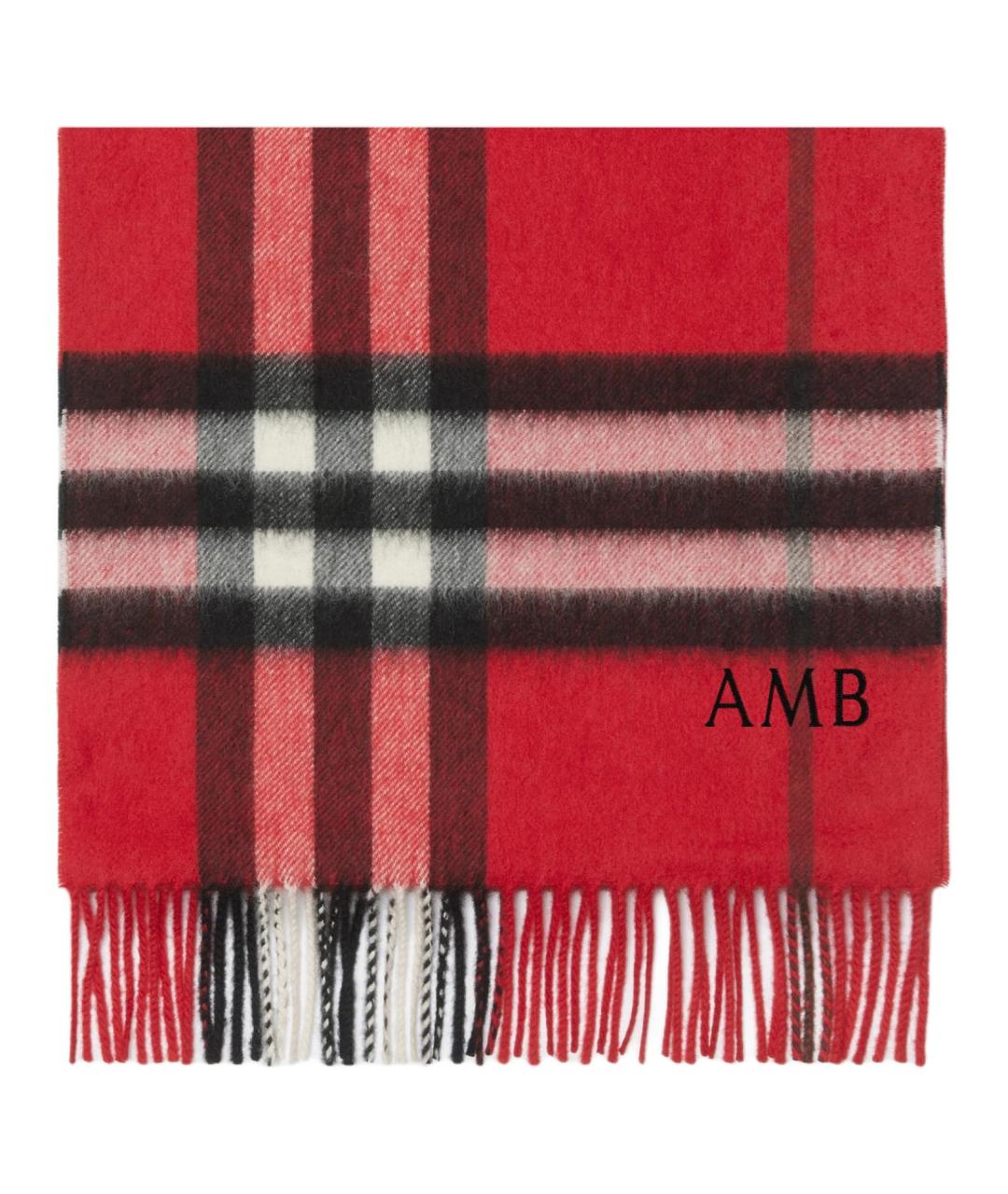 BURBERRY Красный кашемировый шарф, фото 2