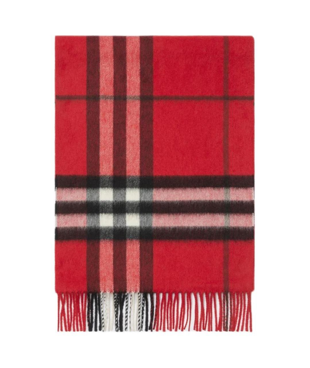 BURBERRY Красный кашемировый шарф, фото 3