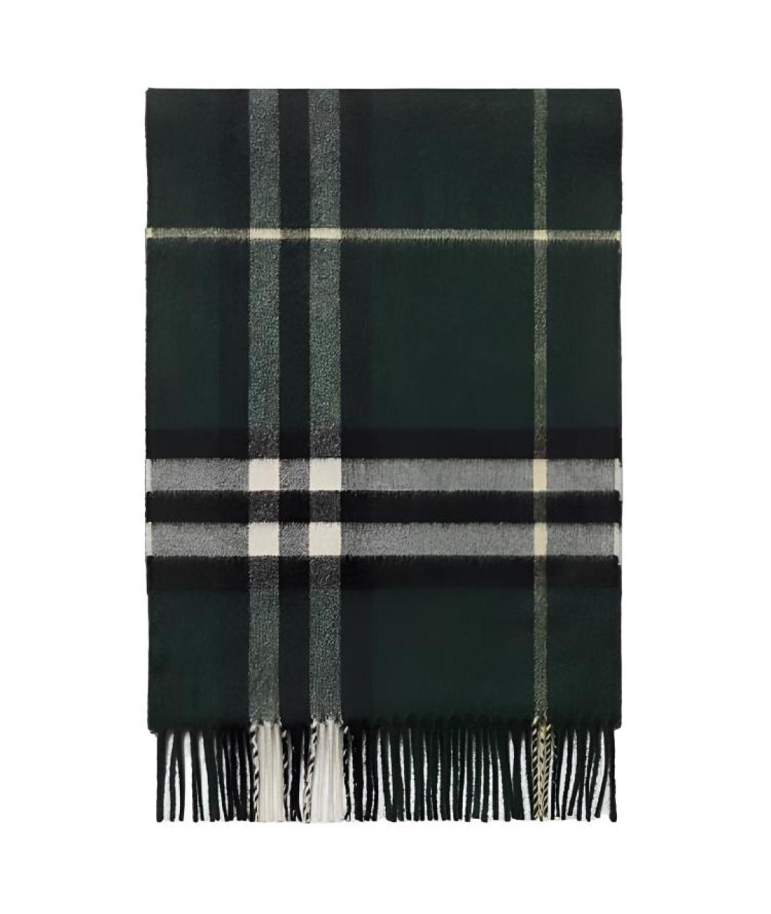 BURBERRY Зеленый кашемировый шарф, фото 2