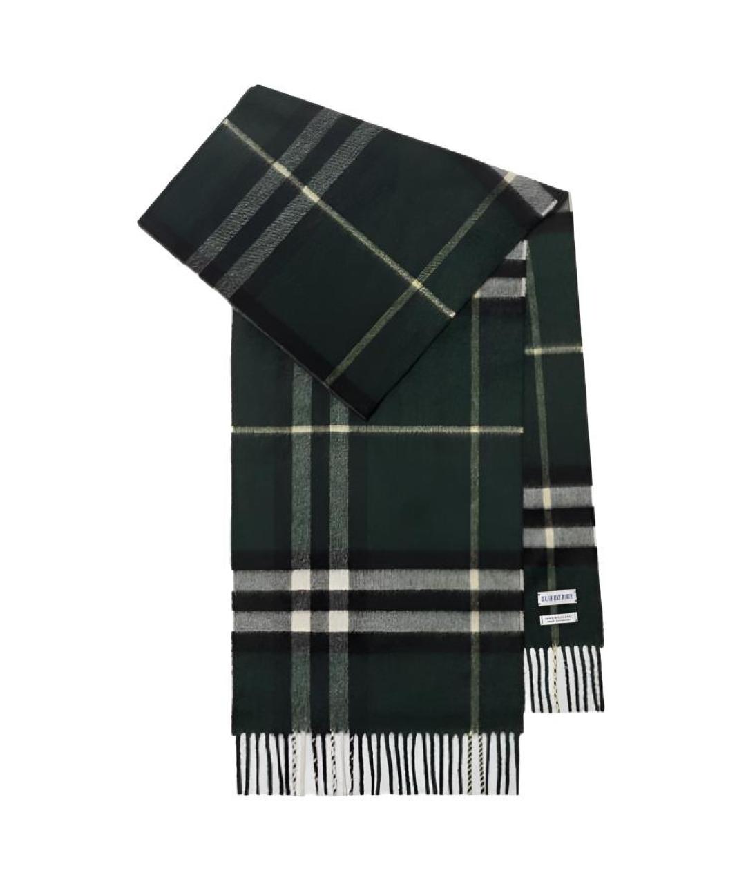 BURBERRY Зеленый кашемировый шарф, фото 1