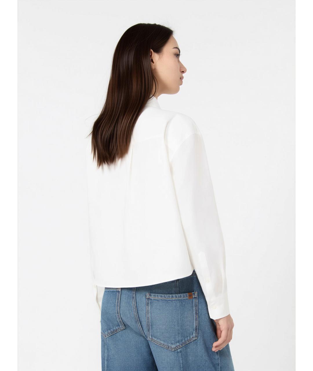 WEEKEND MAX MARA Белая хлопковая рубашка, фото 3