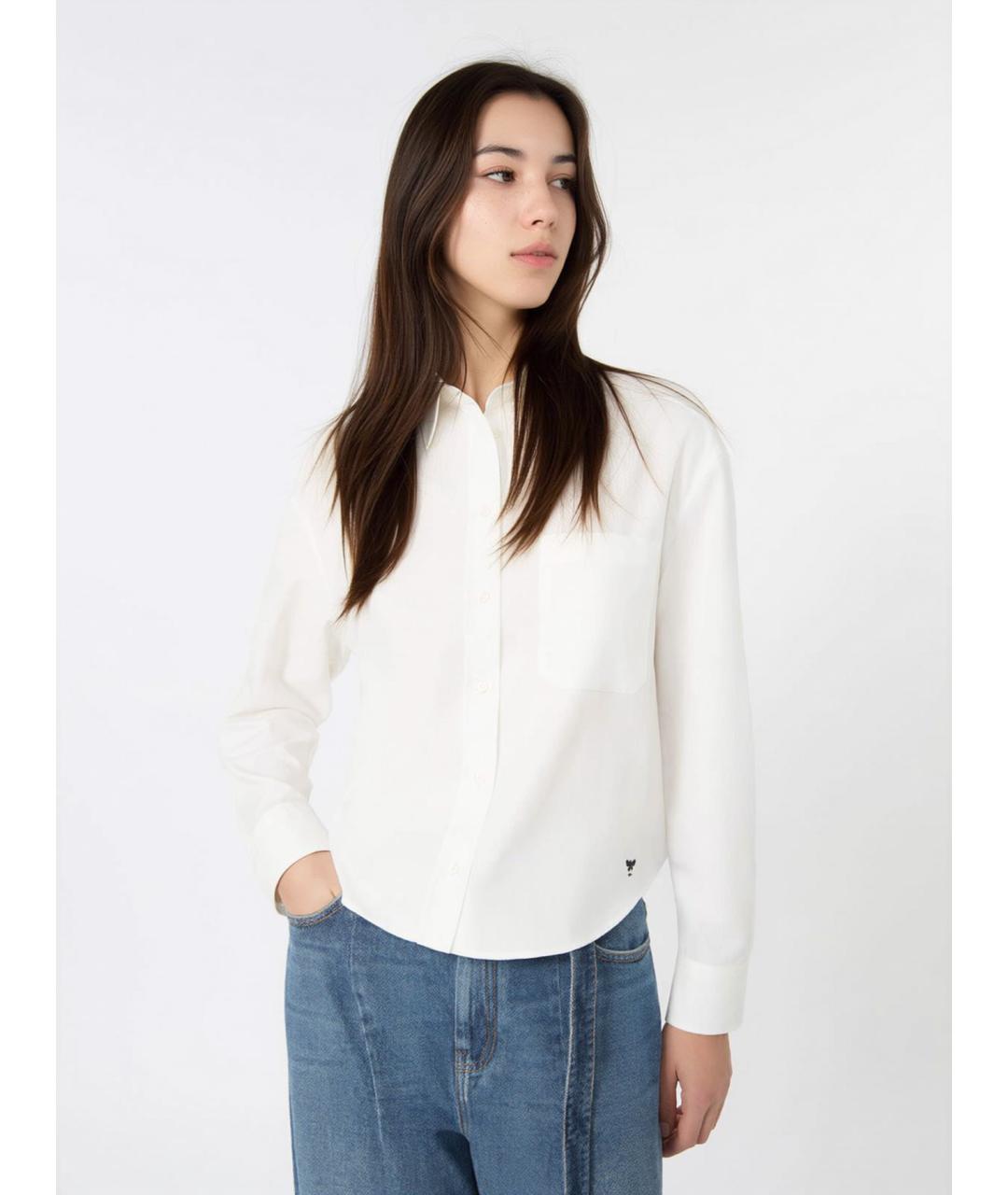 WEEKEND MAX MARA Белая хлопковая рубашка, фото 4