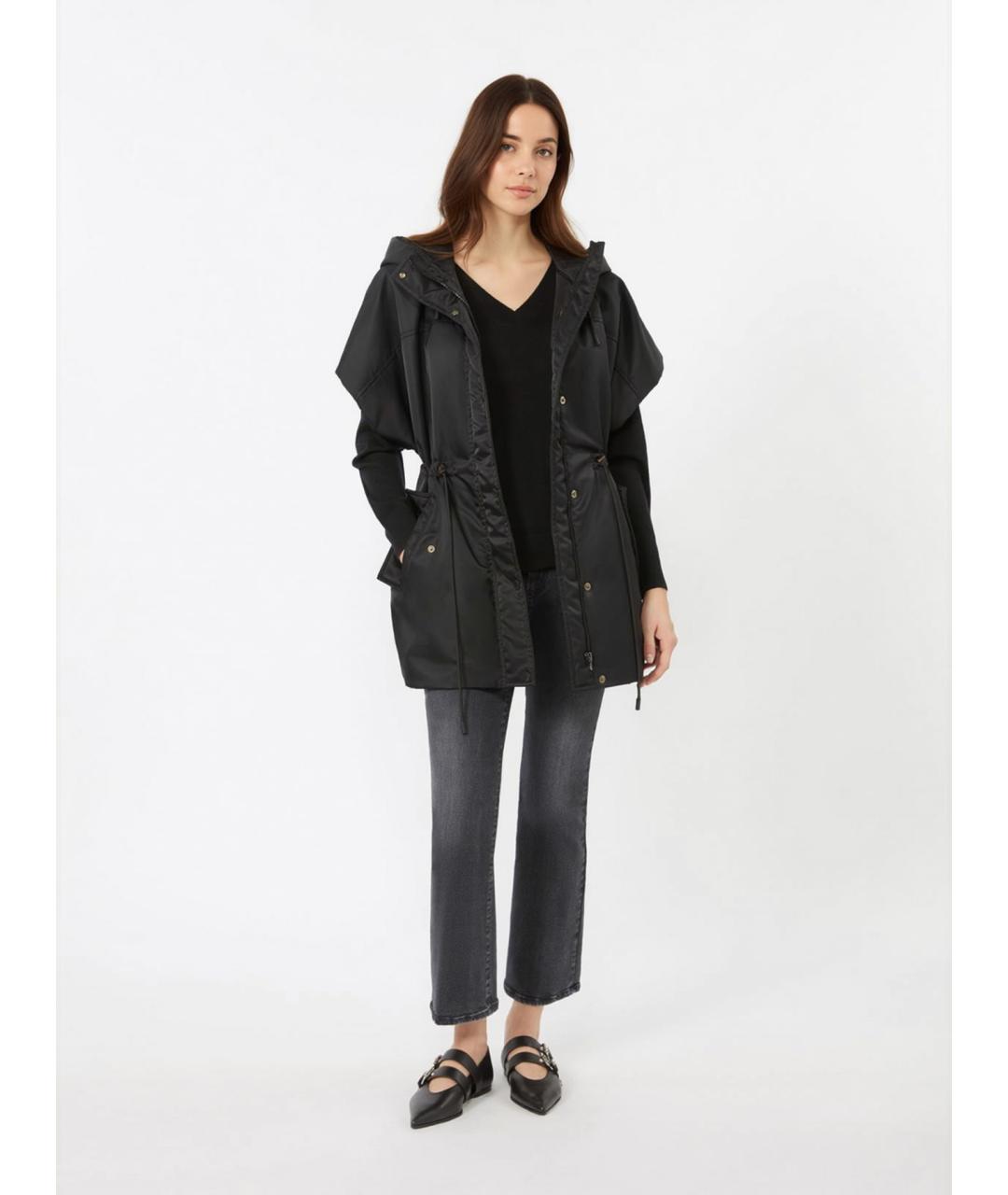 WEEKEND MAX MARA Черные хлопковые джинсы клеш, фото 2