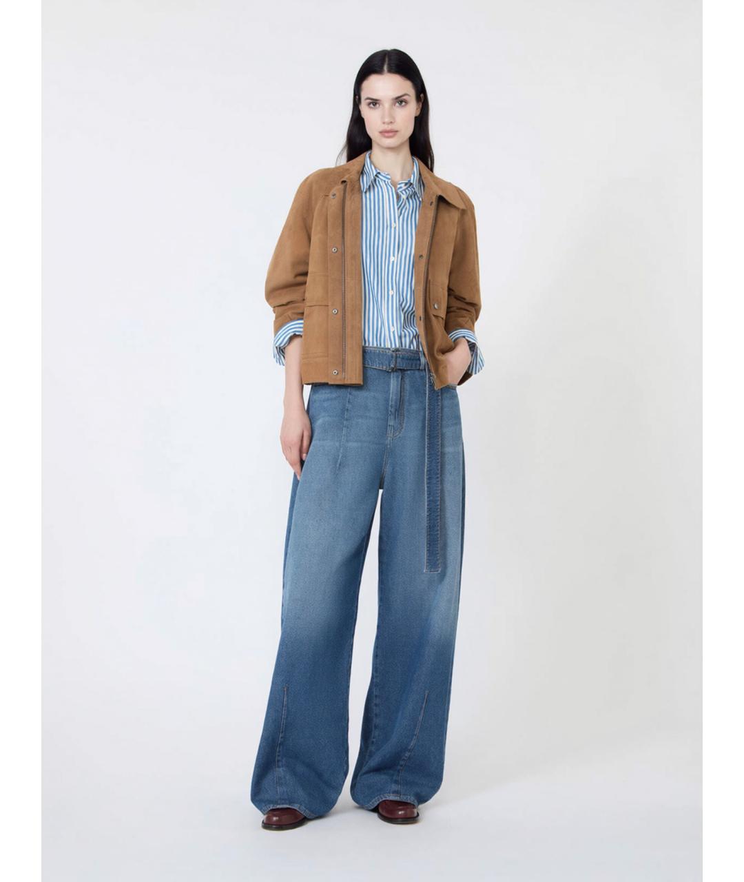 WEEKEND MAX MARA Коричневая замшевая куртка, фото 2
